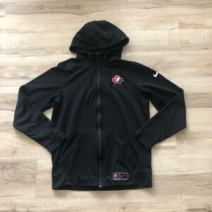 Nike Black Zip-Up Sweater with Logo